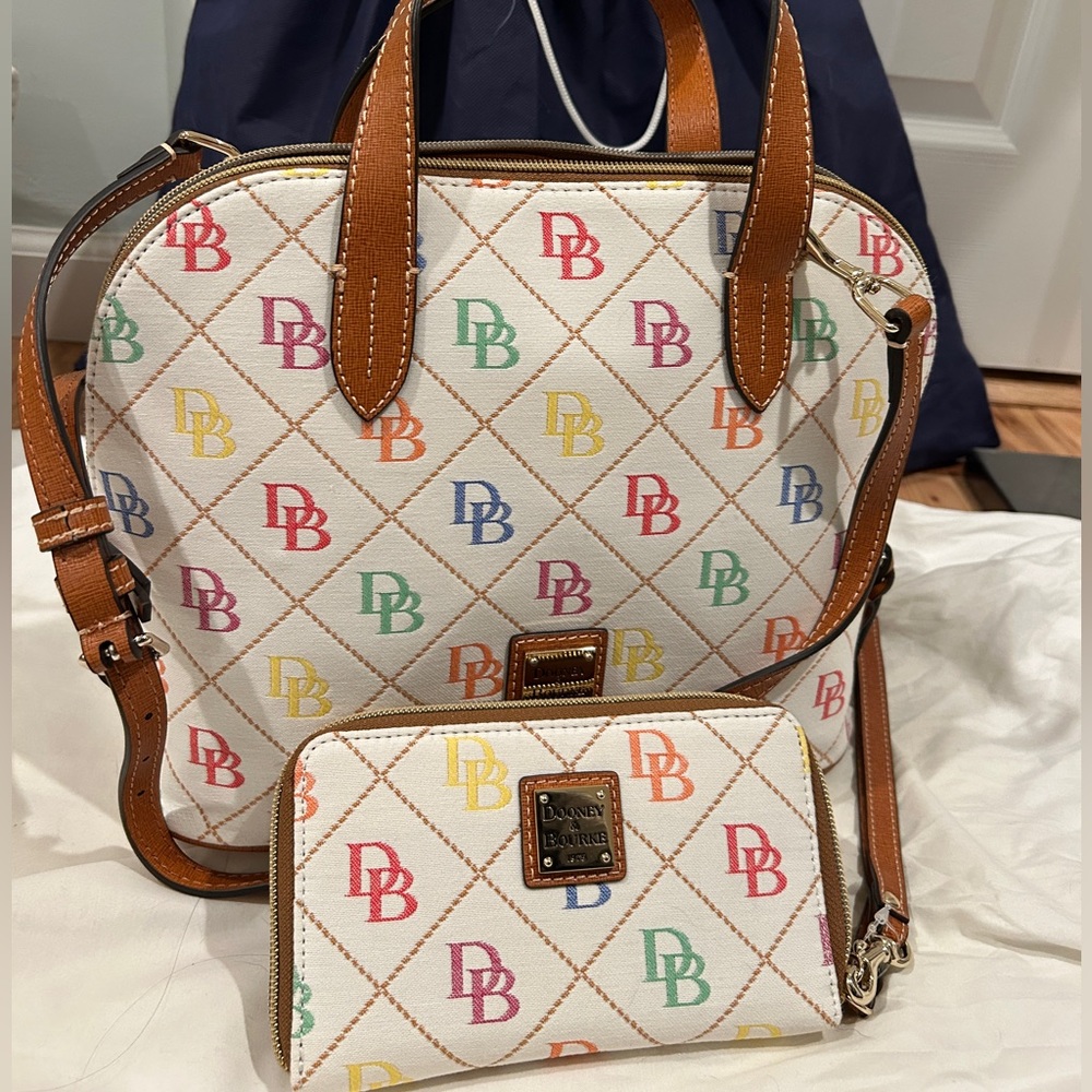 Dooney & Bourke Zip-Zip Satchel with Matching Wallet/Wristlet
